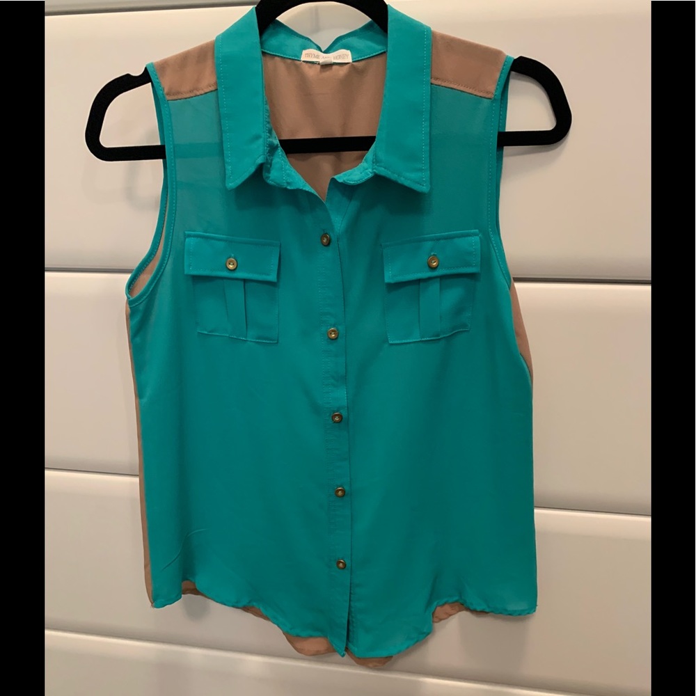 Silk Button Up Tank